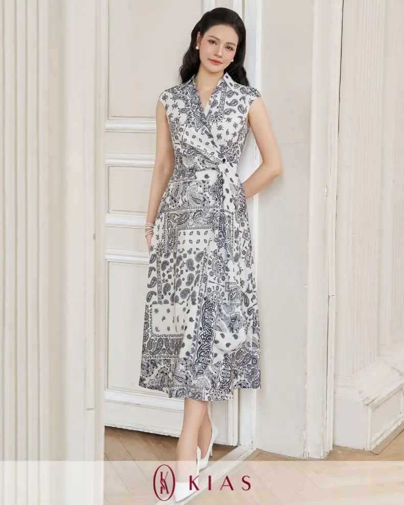 váy Wrap họa tiết Paisley – L16