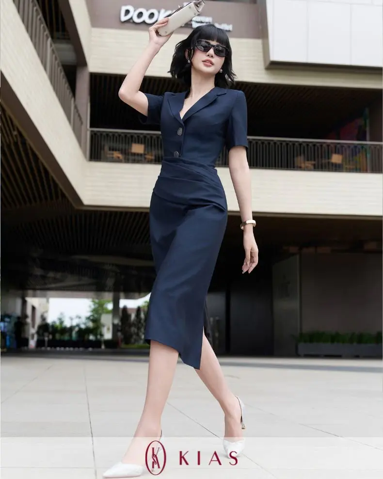 Đầm vest Navy tôn dáng – L20