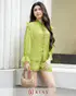 Set Áo Tay Dài + Quần Short Xanh Lá Pastel – H1